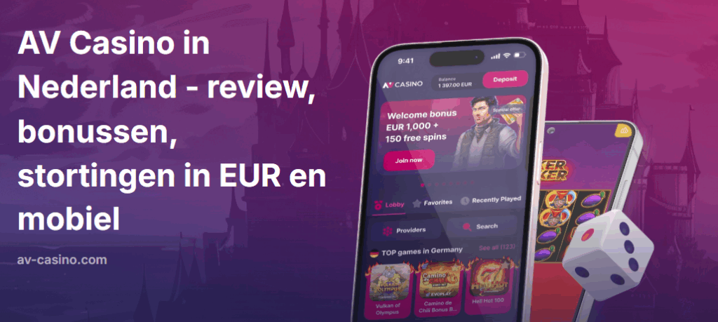 AV Casino in Nederland - review, bonussen, stortingen in EUR en mobiel
