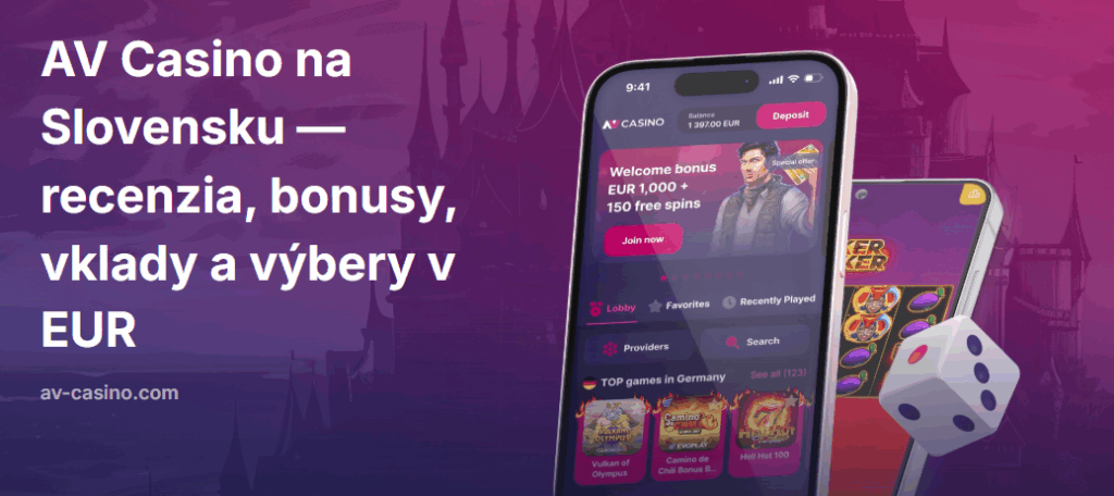 AV Casino na Slovensku — recenzia, bonusy, vklady a výbery v EUR