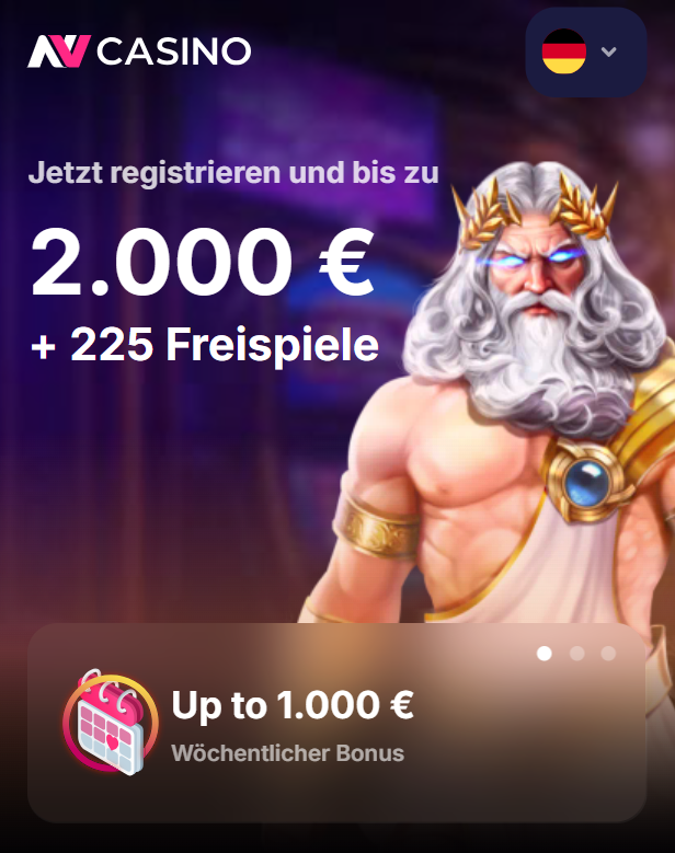 AV Casino Deutschland - Bonusse ohne Einzahlung und Gratis Spins Online